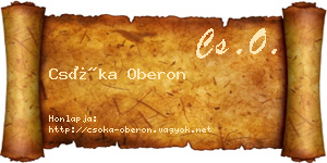 Csóka Oberon névjegykártya